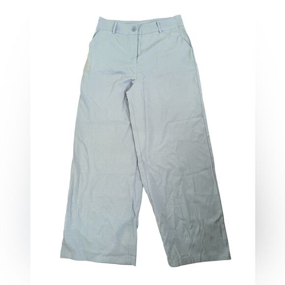 NIP Light Blue Strapless Smocked Top With Wide Leg Pant Set Size M - Picture 2 of 6